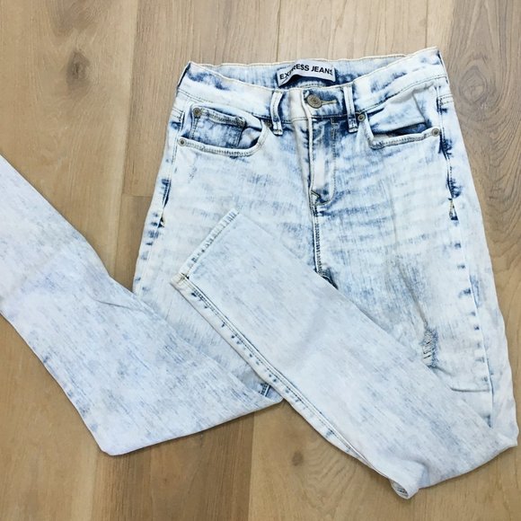 Express Acid Wash Skinny Jean